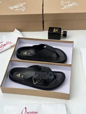 Original Christian Louboutin Men's Cross-Strap Sandals