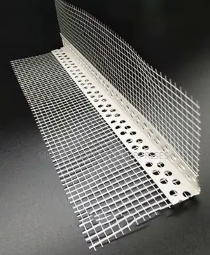 8 X 8 PVC Corner Bead ( 2 Meters ) With Fiberglass Mesh