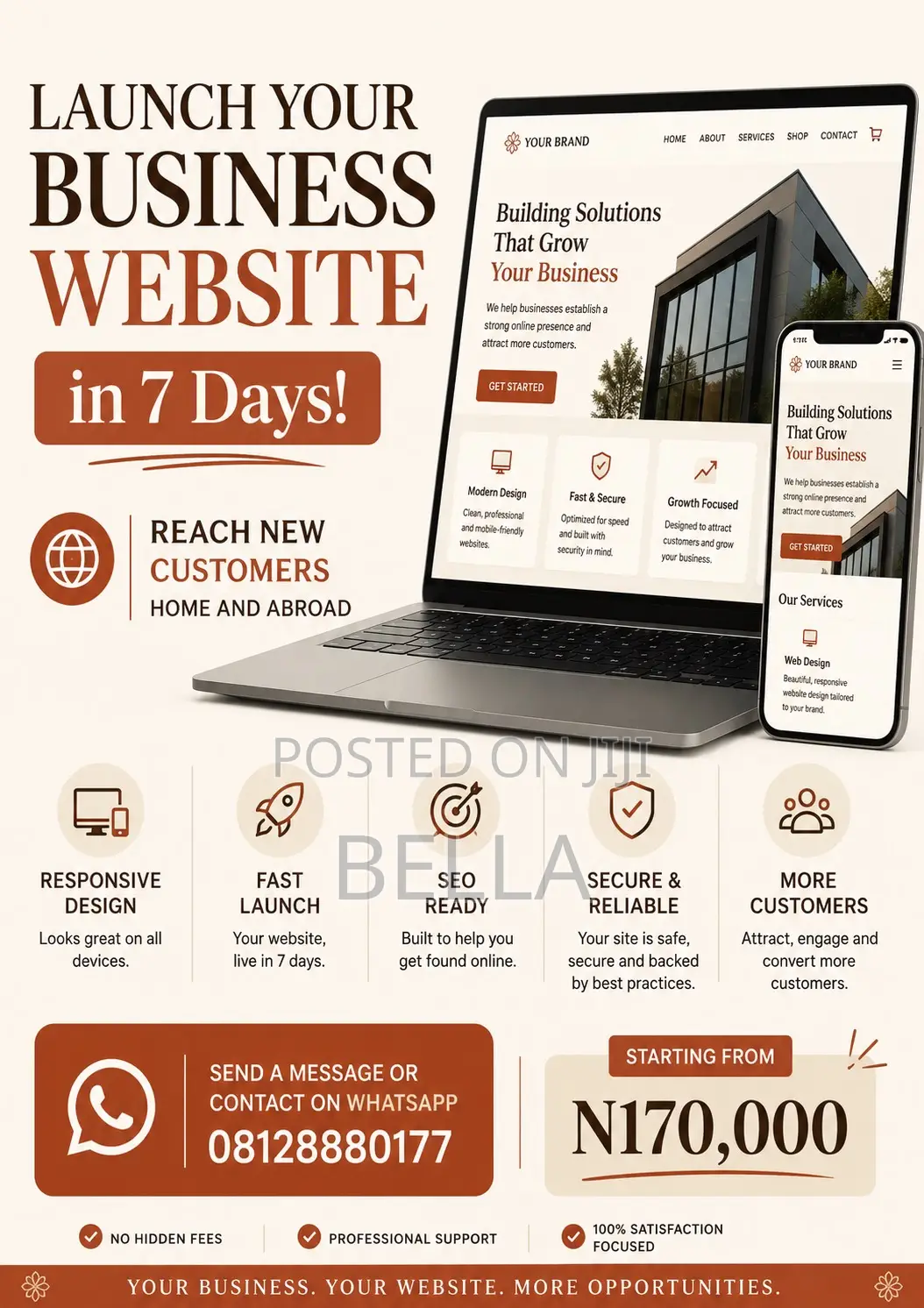 Launch Your Business Website In 7 Days | Reach Customers Globally