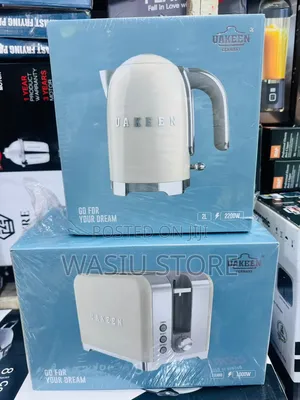 Uakeen Germany 2-Slice Pop-Up Toaster and 2-Liter Electric Kettle Set
