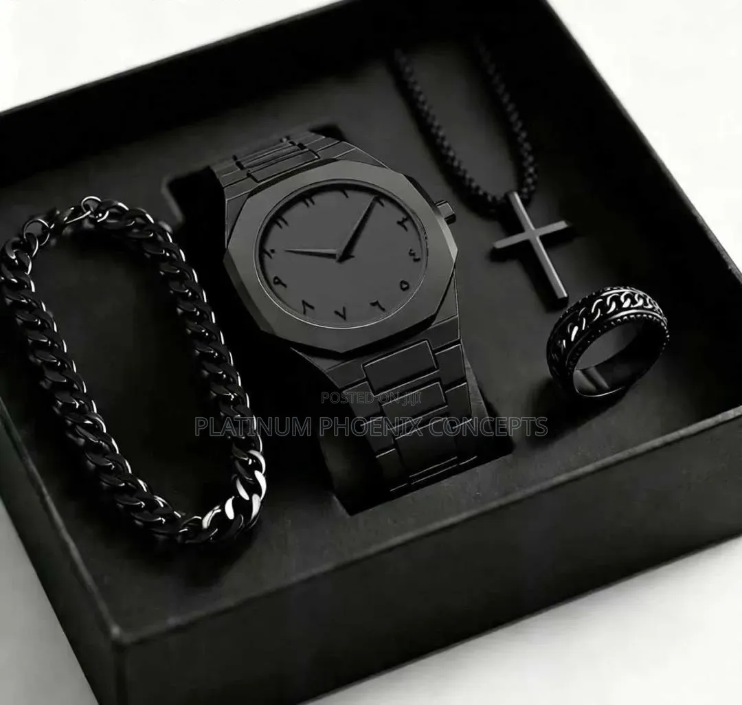 Fully Boxed Gift Set (Watch, Bracelet, Chain and Ring)