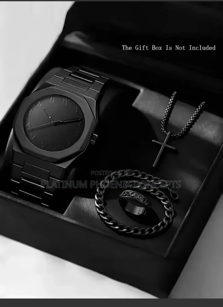 Fully Boxed Gift Set (Watch, Bracelet, Chain and Ring)