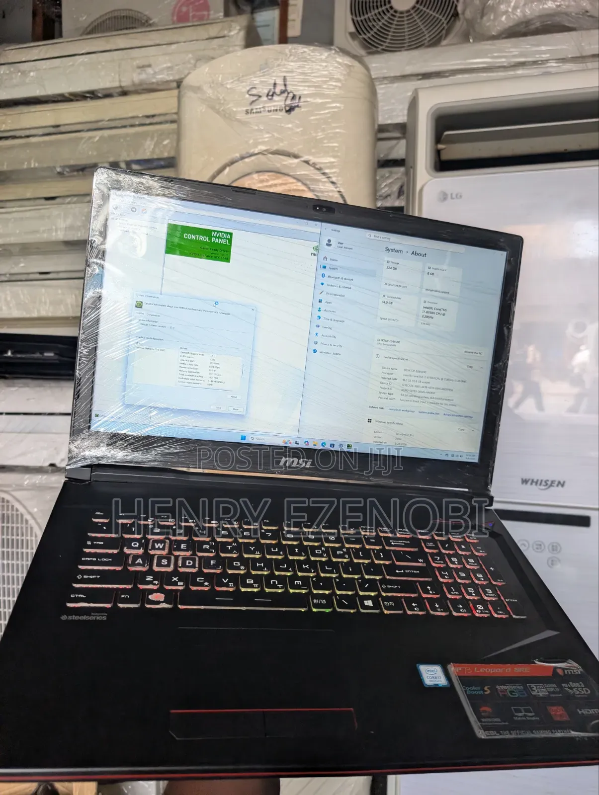 Laptop MSI GP73 Leopard 8RE 16GB Intel Core i7 SSD 500GB