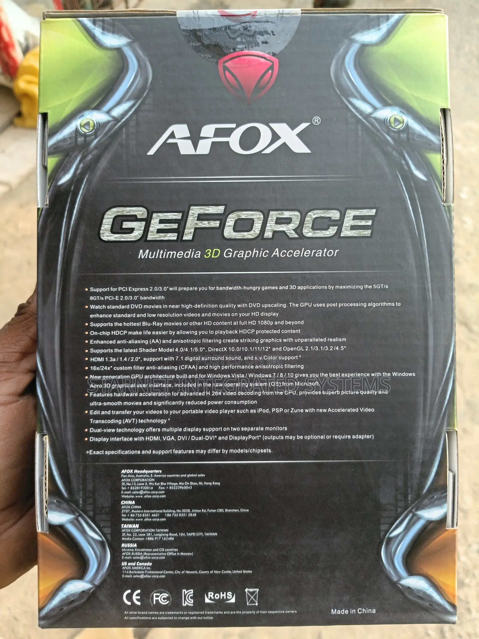 Afox Geforce 2gb Nvidea Graphic Card 2048mb Ddr3 Gt710