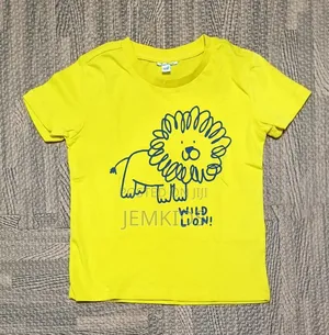 Kids Cotton Round Neck Short Sleeve Top for Boys