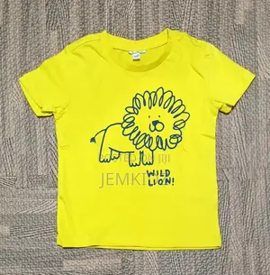 Kids Cotton Round Neck Short Sleeve Top for Boys