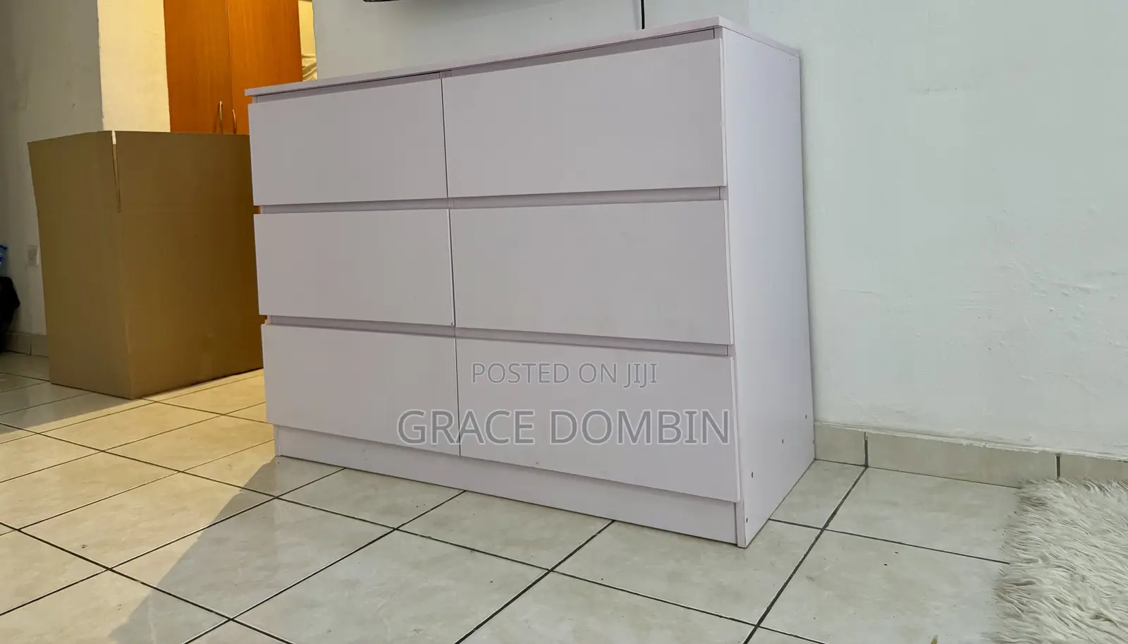 White Double Chest Console Drawer