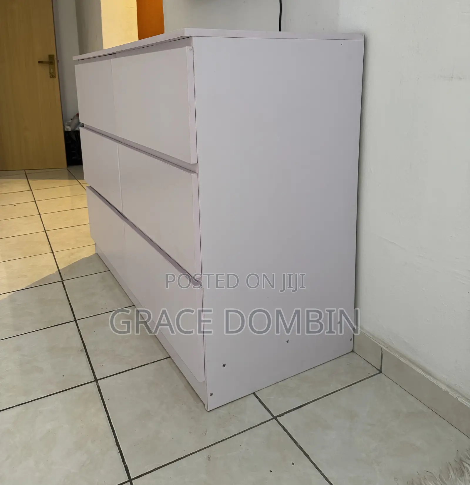 White Double Chest Console Drawer