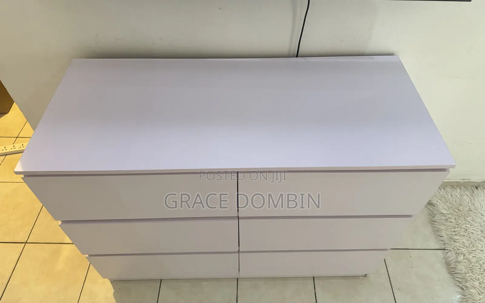White Double Chest Console Drawer
