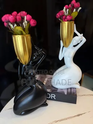 Beautiful Figurine With Flower for Tv Console, Interior Decor