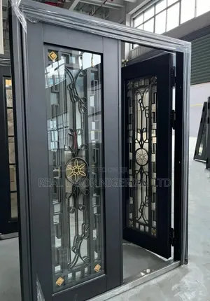 Gray French Unbreakable Glass Door