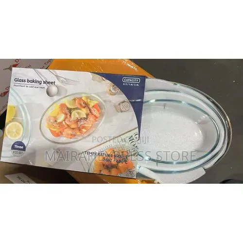 3pcs Oval Shape Glass Baking Dish 1j4k2