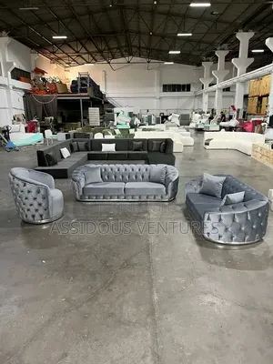 Well Crafted High Quality 6 Seater Grey Home Sofa Chair
