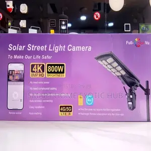 800watts Solar Street Light With Dual Lens 8mp Solar Camera (Ubox App)