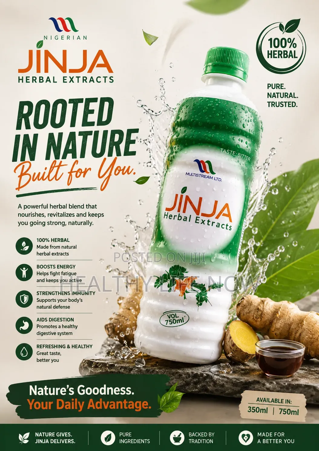 Jinja Herbal Extract Pure Ingredients and Nature Best