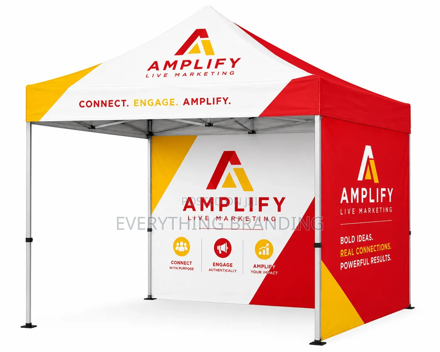 Activation Promo Gazebo Tent With Backdrop Full One Side Print