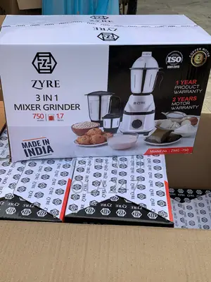 Brand New Zyre 3-in-1 Heavy Duty Mixer Grinder Blender (750w)