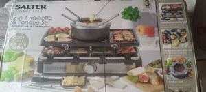2 in 1 Salter Raclette Grill and Fondue Set