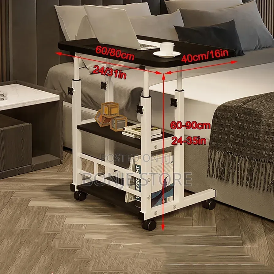 3 Layer Adjustable Height Laptop Table 80cm