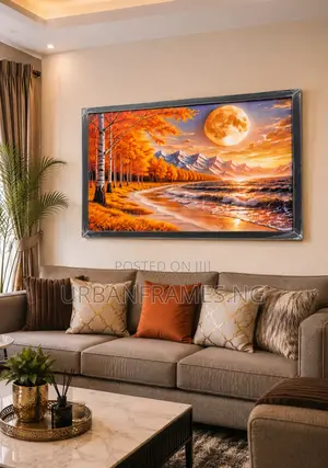 Premium Large Wooden Wall Frame With Glass | Luxury Home Decor