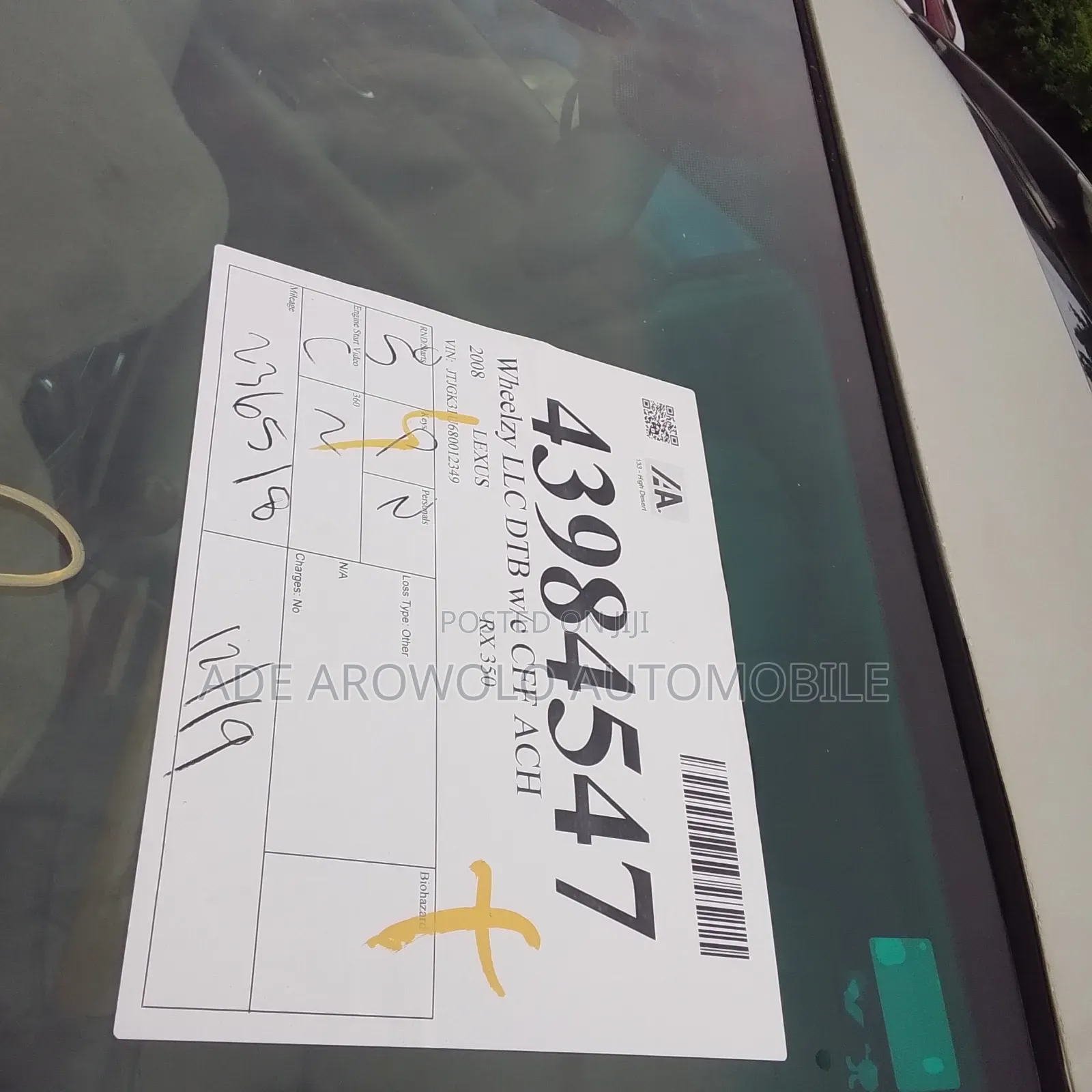 Lexus RX 2008 Gold