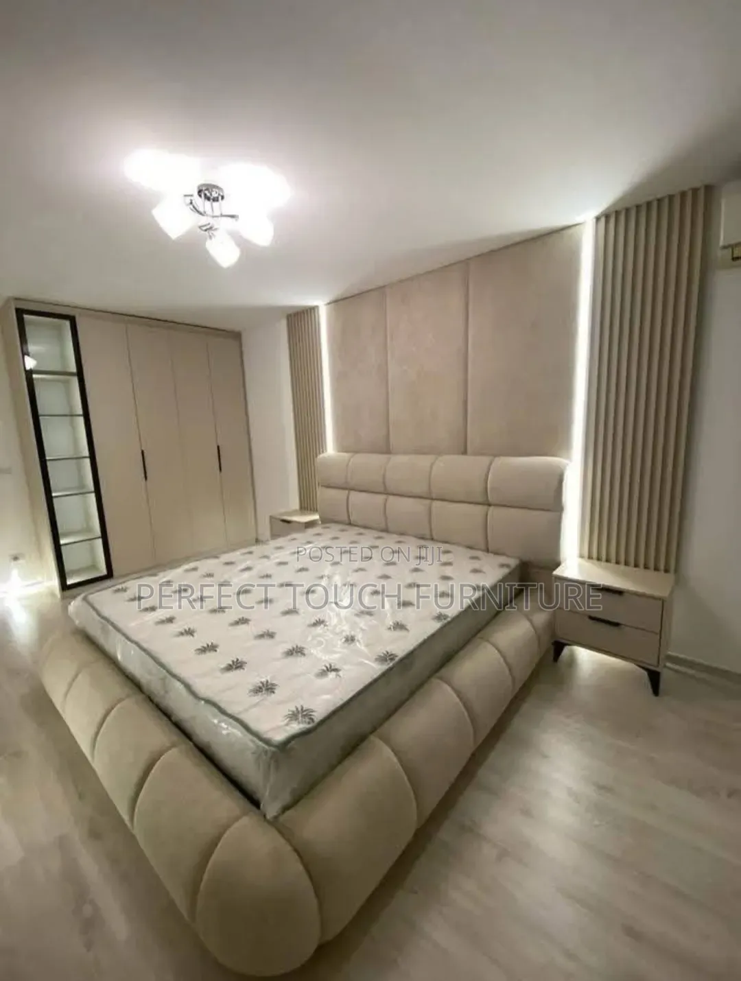 Luxury Padded Headboard and Bed Frame
