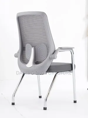 Grey and Black Visitors Chair