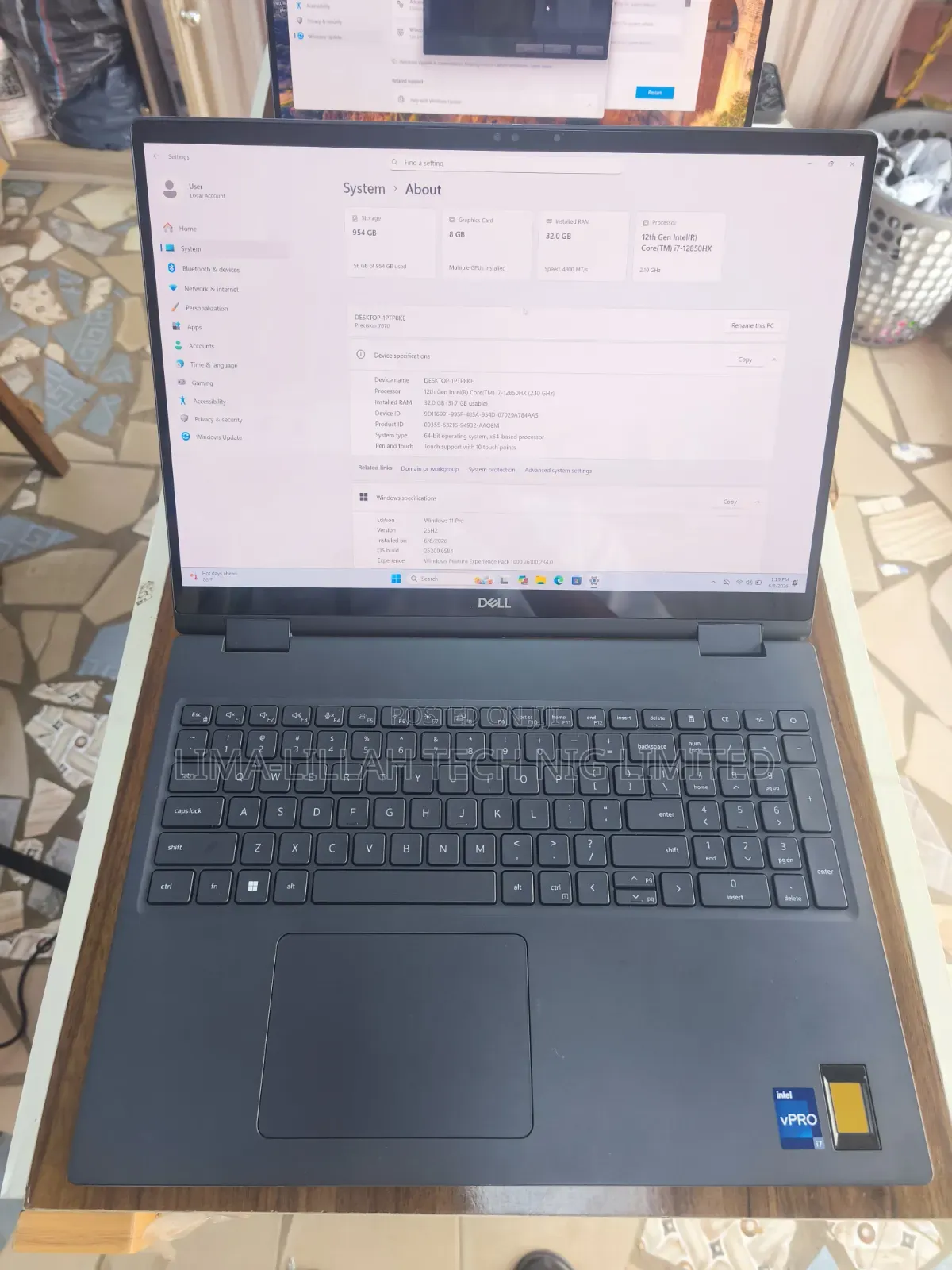 Laptop Dell Precision 7670 32GB Intel Core i7 SSD 1T