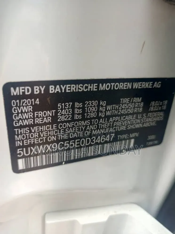 BMW X3 2014 White