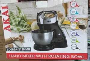 Hand Mixer With Rotating Bowl