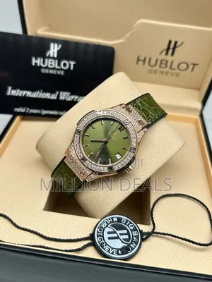 Luxury Leather Strap Iced Women's Wrist Watch