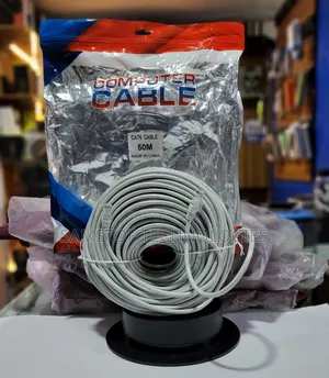 50m Cat6e White Molded Rj45 Patch Cable