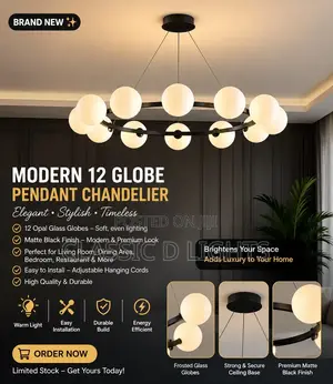 Modern Luxury 12-Globe Chandelier Pendant Light