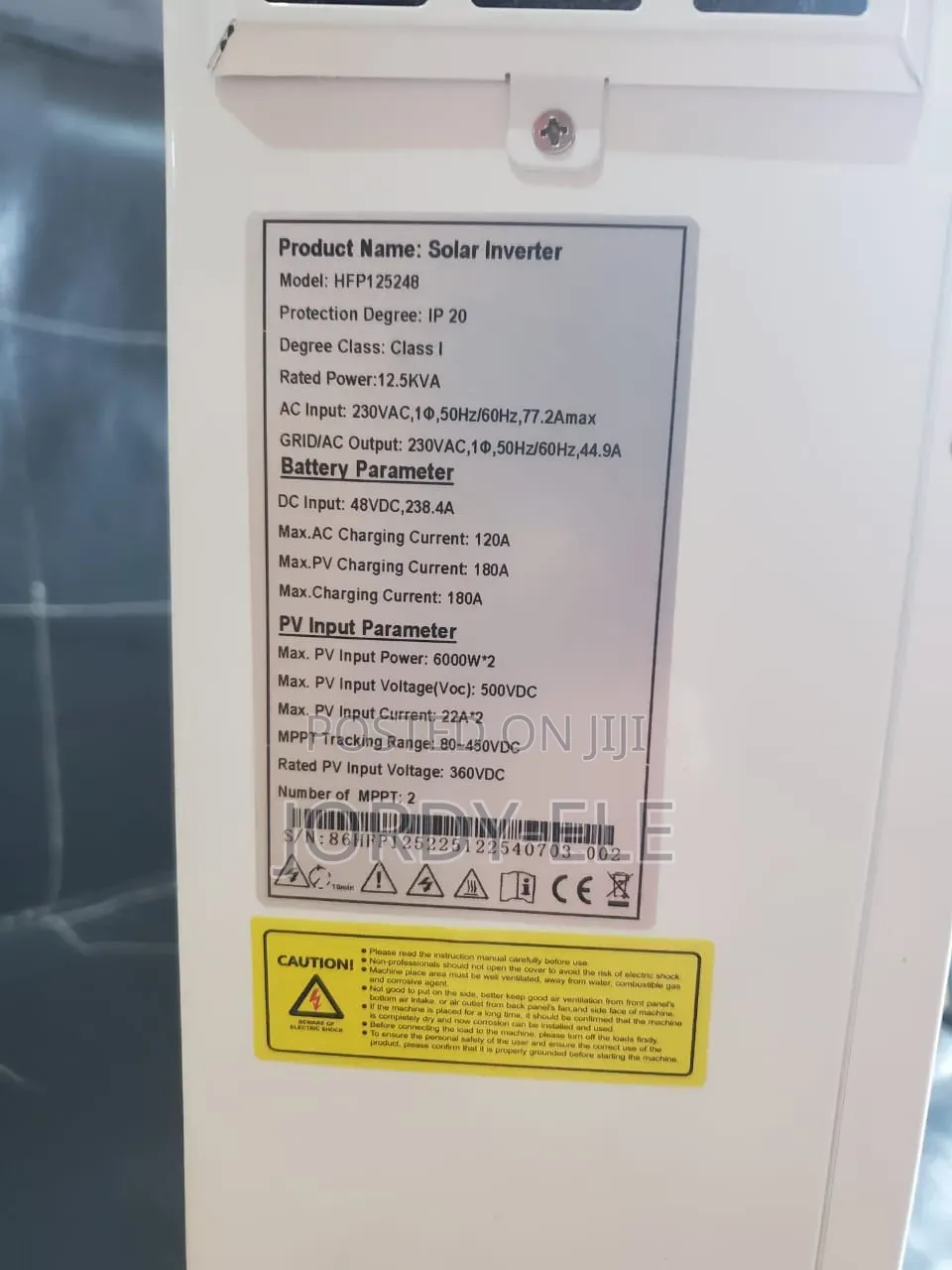12.5kva 48v Jordy-Ele Inverter