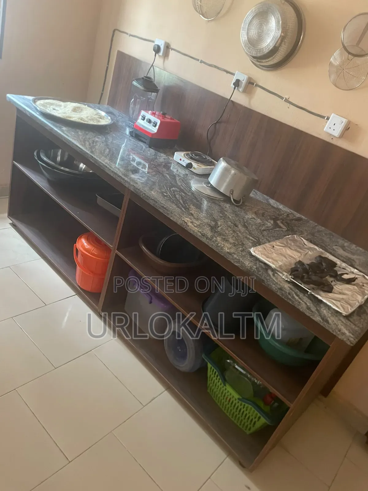 Marble Table With HDF Compartment