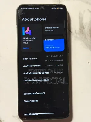 Xiaomi Redmi 10C 128 GB Black