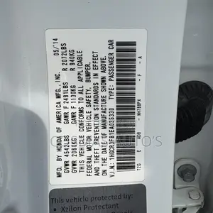 Honda Accord 2014 White