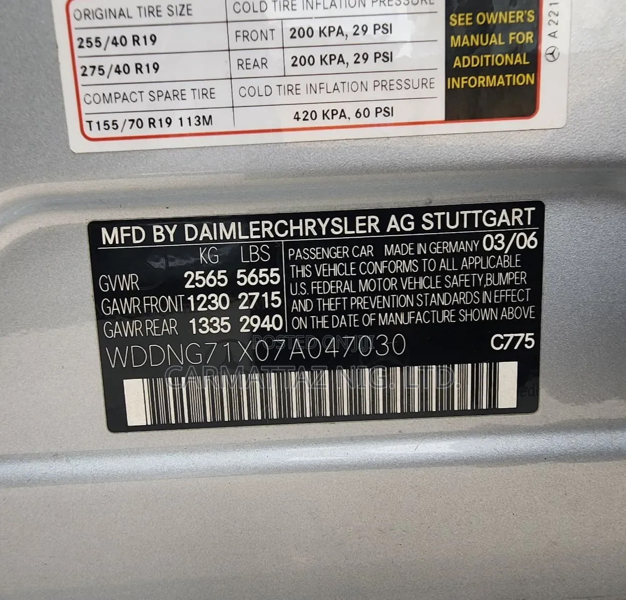 Mercedes-Benz S-Class 2007 Silver