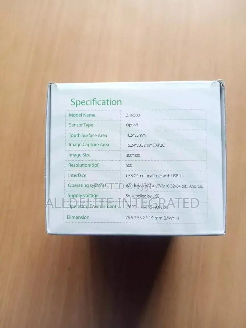 Zkteco Zk9500 Usb Fingerprint Reader