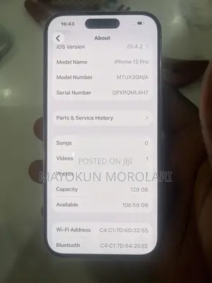 Apple iPhone 15 Pro 128 GB Gray