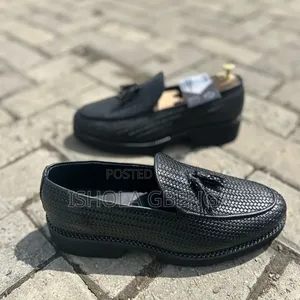 Black Leather Lay Up With Tassels