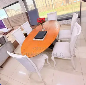 Oval Wood-Top Dining Set