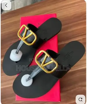 Luxury Women's Designer Flat Slippers – Black