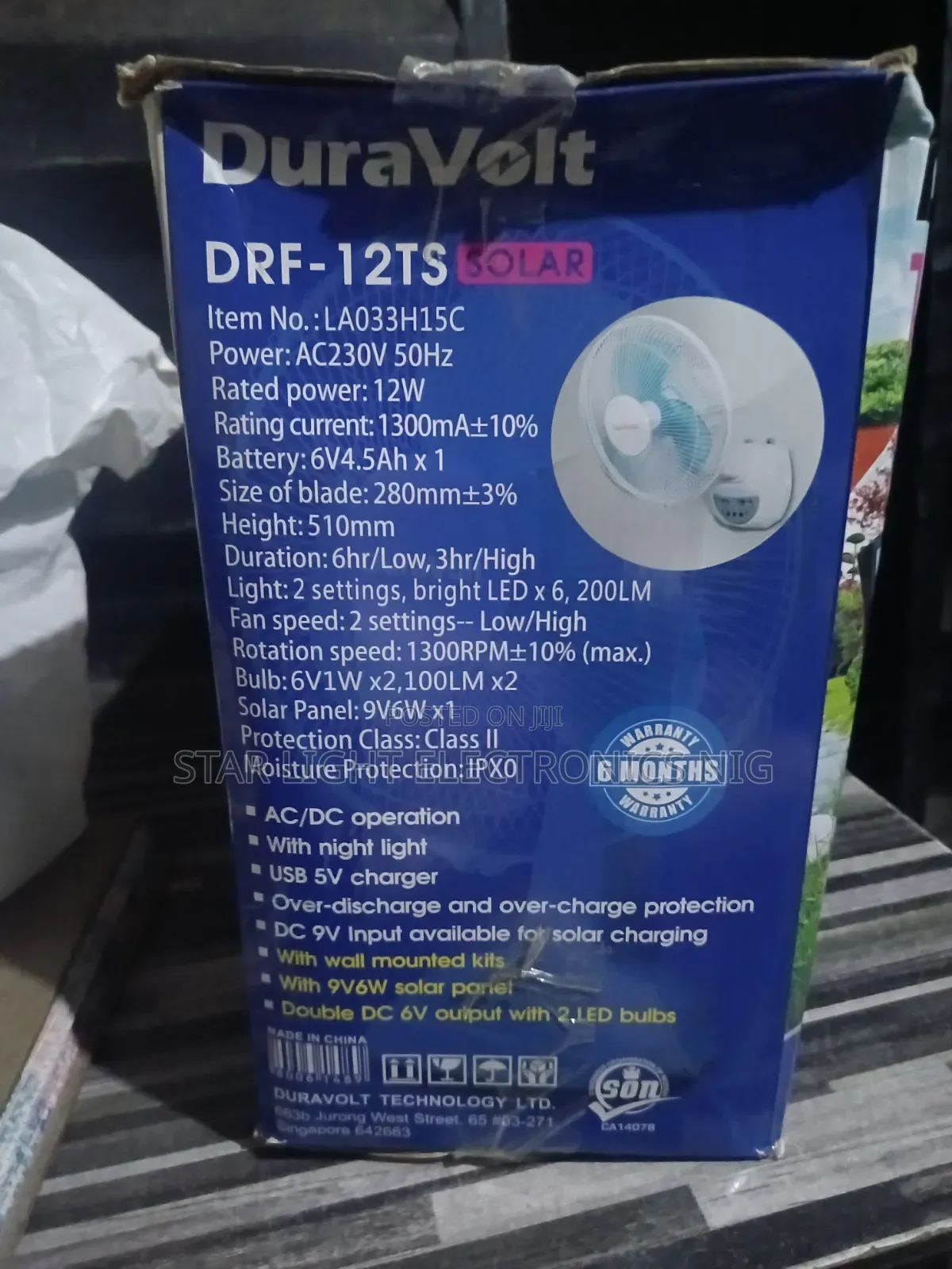 12 Inches Table Fan Duravolt
