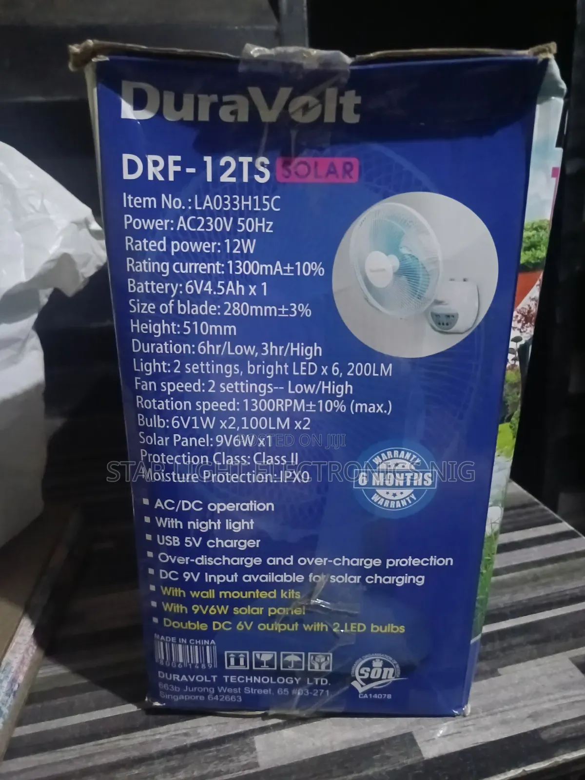12 Inches Table Fan Duravolt