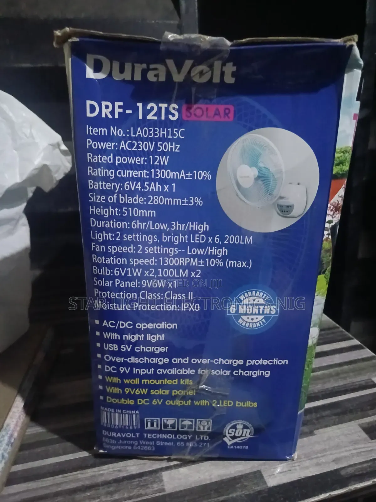 12 Inches Table Fan Duravolt