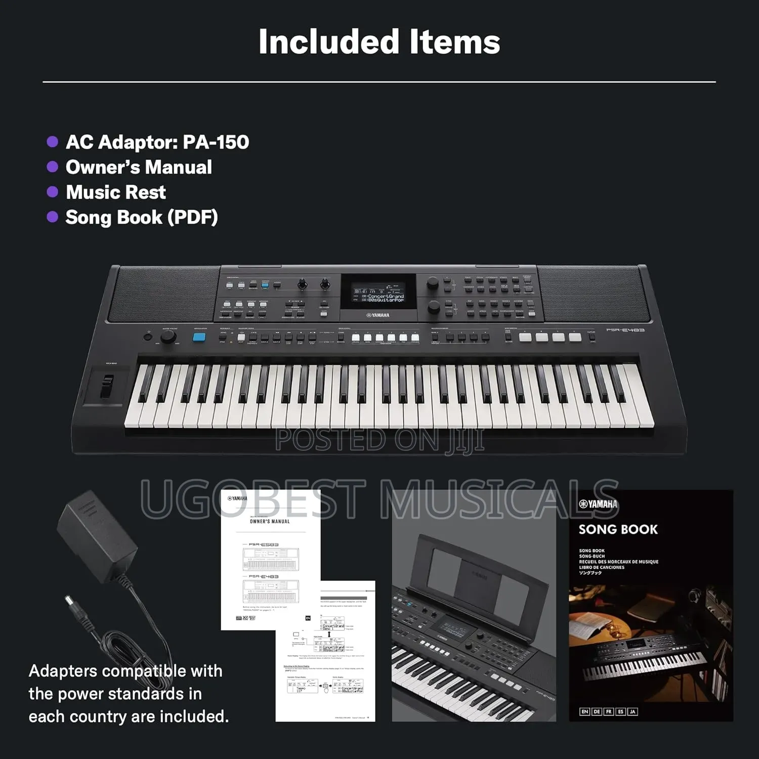 Yamaha PSR-E483 Portable 61-Key Keyboard