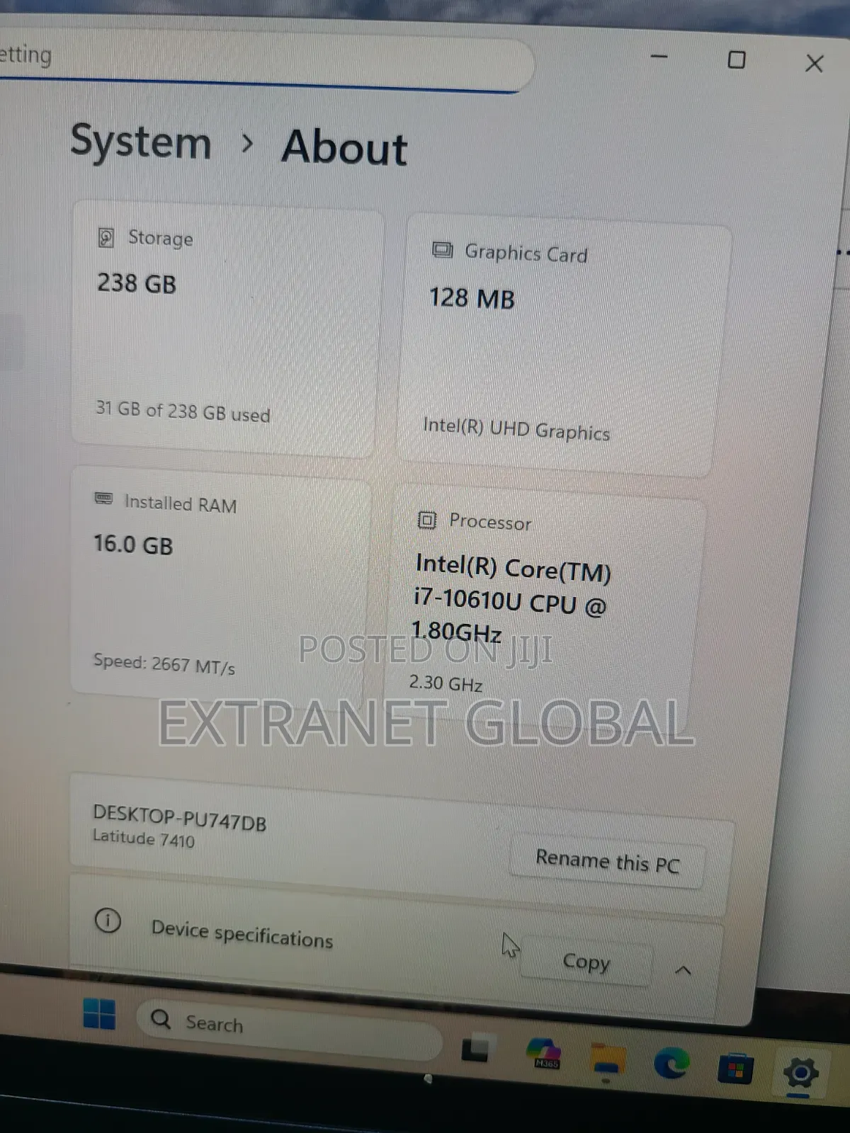 Laptop Dell Latitude 7410 16GB Intel Core i7 SSD 256GB