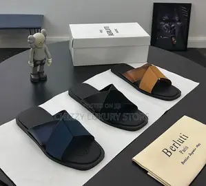 Berluti Quality Luxury Men Genuine Leather Pams