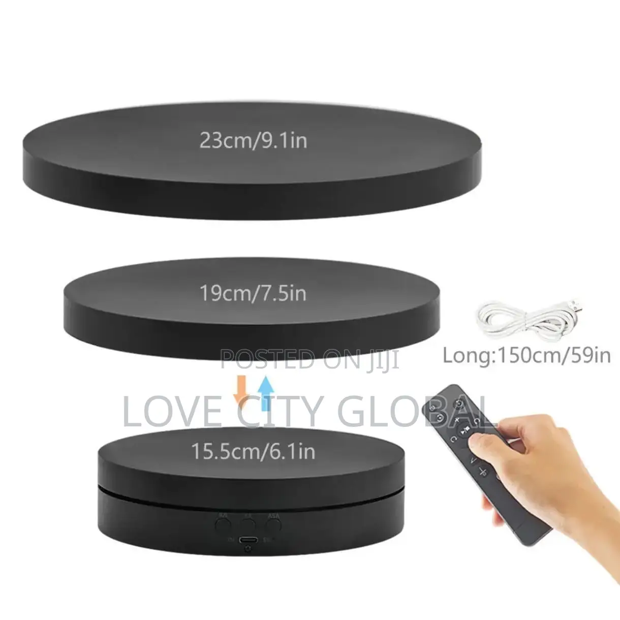 Smart Remote Control 360 Rotating Display Automatic Electric Turntable